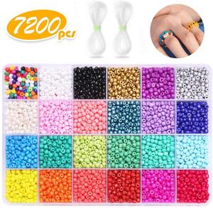 Plastik tohum boncuk küçük midilli boncuk 24 ızgara boncuk 2mm 3mm 4mm pişirme boya renk darı bilezik takı yapımı - Product Image 2