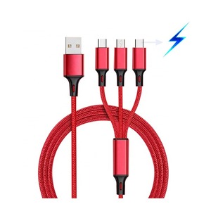 Cable de carga USB 3 en 1, multifunción, Universal, para iPhone, tipo C, nuevo diseño, precio de fábrica - Product Image 1