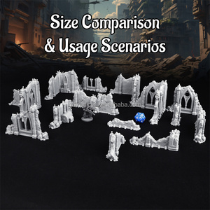 Imparatorluk arazi kalıntıları Set 3D baskılı modüler Wargaming sahne masa oyunları için özelleştirilebilir savaş alanı ve RPG ortamı - Product Image 3