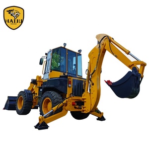 HAIJU Newest Yellow Backhoe Loader WZ40-30 Hydraulic Multi <strong>Functional</strong> Front Loader Backhoe Digger 4x4WD With Factory Price - Product Image 1
