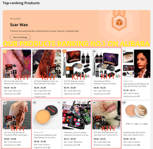 Khy Hot Bán ở Châu Âu Halloween mặt sơn <span class=keywords><strong>Kit</strong></span> cho hiệu ứng đặc biệt đa mô hình sẹo sáp với thép không gỉ SFX trang điểm - Product Image 2