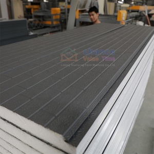 Otomatik Metal çatı ve duvar sandviç paneli üretim hattı rulo şekillendirme makinesi kaya yünü ve köpük sandviç levha yapma makineleri - Product Image 5