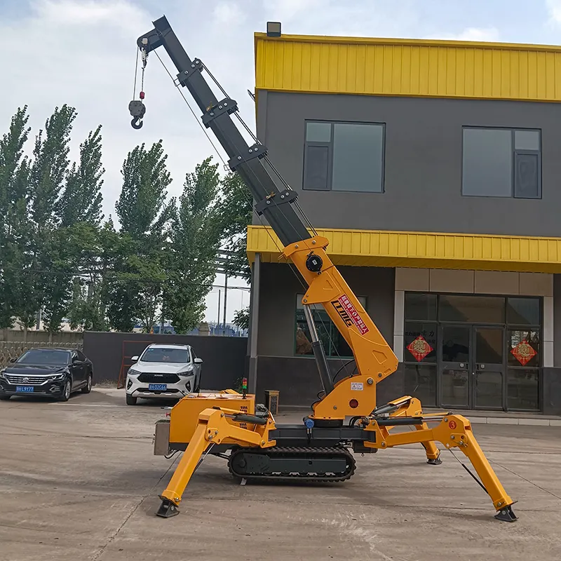 Grue sur chenilles araignée de marque LTMG Mini Lifting Machinery 3 tonnes 5 tonnes 8 tonnes Grue araignée électrique télescopique d'intérieur et d'extérieur