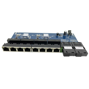 10/100/1000米千兆以太网交换机以太网光纤光媒体转换器单模8 RJ45 UTP和2 SC光纤端口板PC - Product Image 3