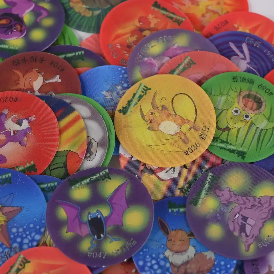 Vente en gros de jouets promotionnels en plastique les moins chers Cadeau d'impression personnalisée Tazos en plastique 3d