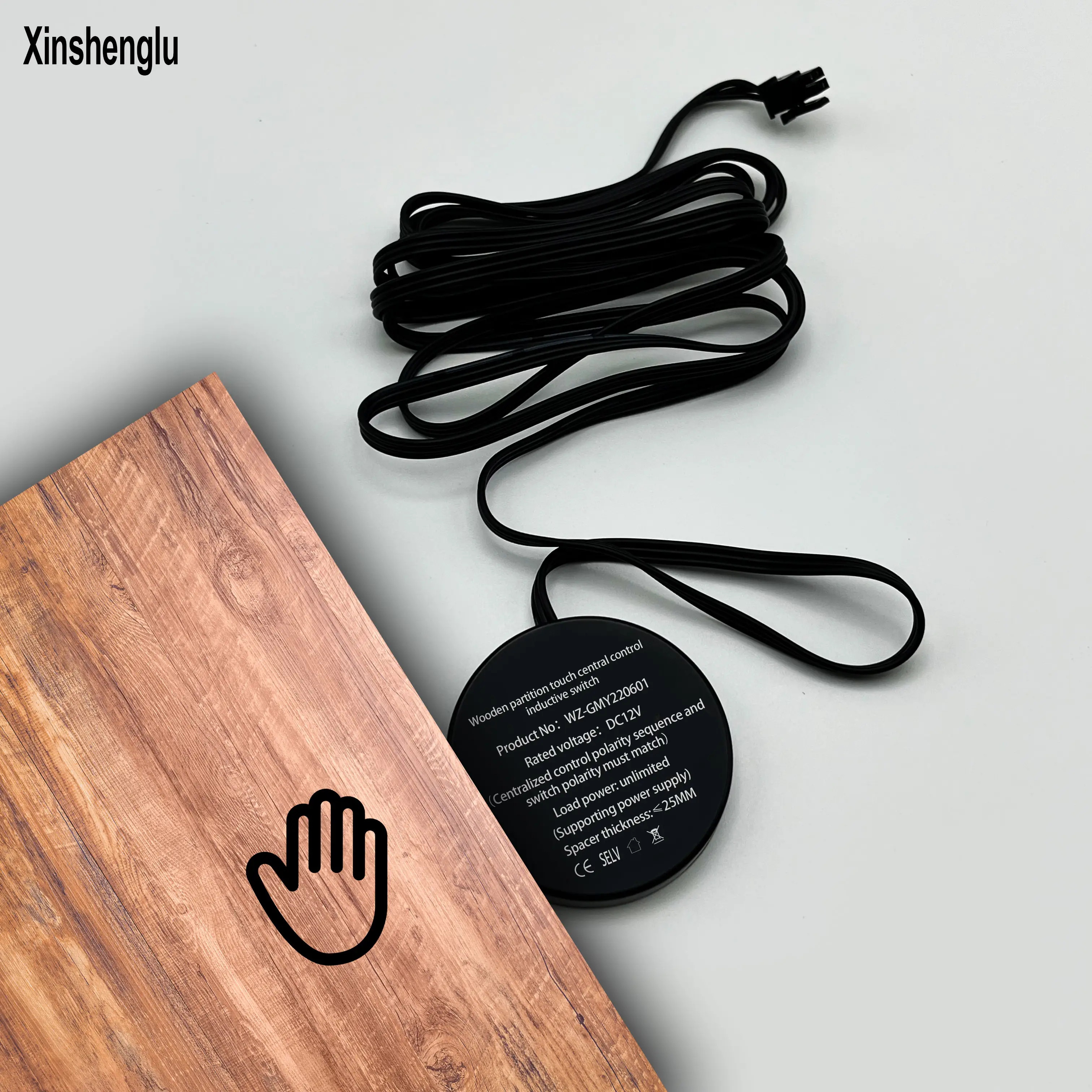 12V Tablero de madera Smart Led Dimmer Control Barrido manual Gabinete de inducción Luz Armario Interior Contacto Interruptor de sensor táctil