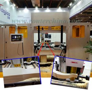 4 eje de Autofeeding y de cambio de herramienta CNC torno de madera con torneado fresado de brochado de vaciamiento... Perforación y lijado en una - Product Image 2