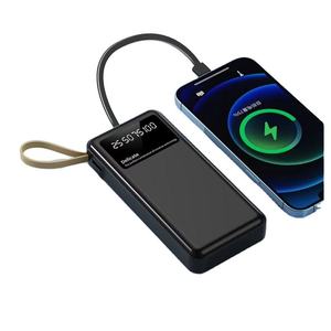 10000mAh Ultra Slim Power Bank Eingebautes Ladekabel Universelles schnelles USB-Laden für iPhone Android Phones Tragbares Ladegerät - Product Image 2