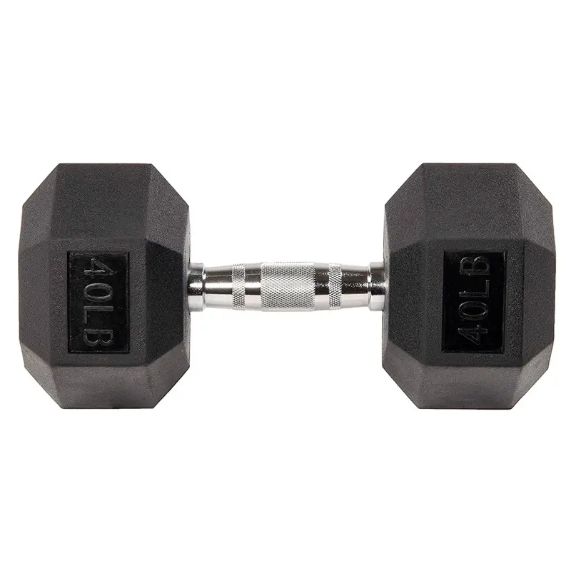 Professionele Woosung Goedkope Fitness Hex Dumbbell Set Hex Rubber Dumbbell