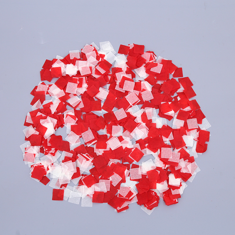 colorful Red small squares, 1.5-2 cm