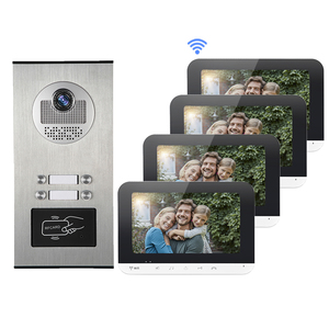 4 botones para varios apartamentos, timbre Wifi directo de fábrica con sistema de videoportero impermeable Ip 65