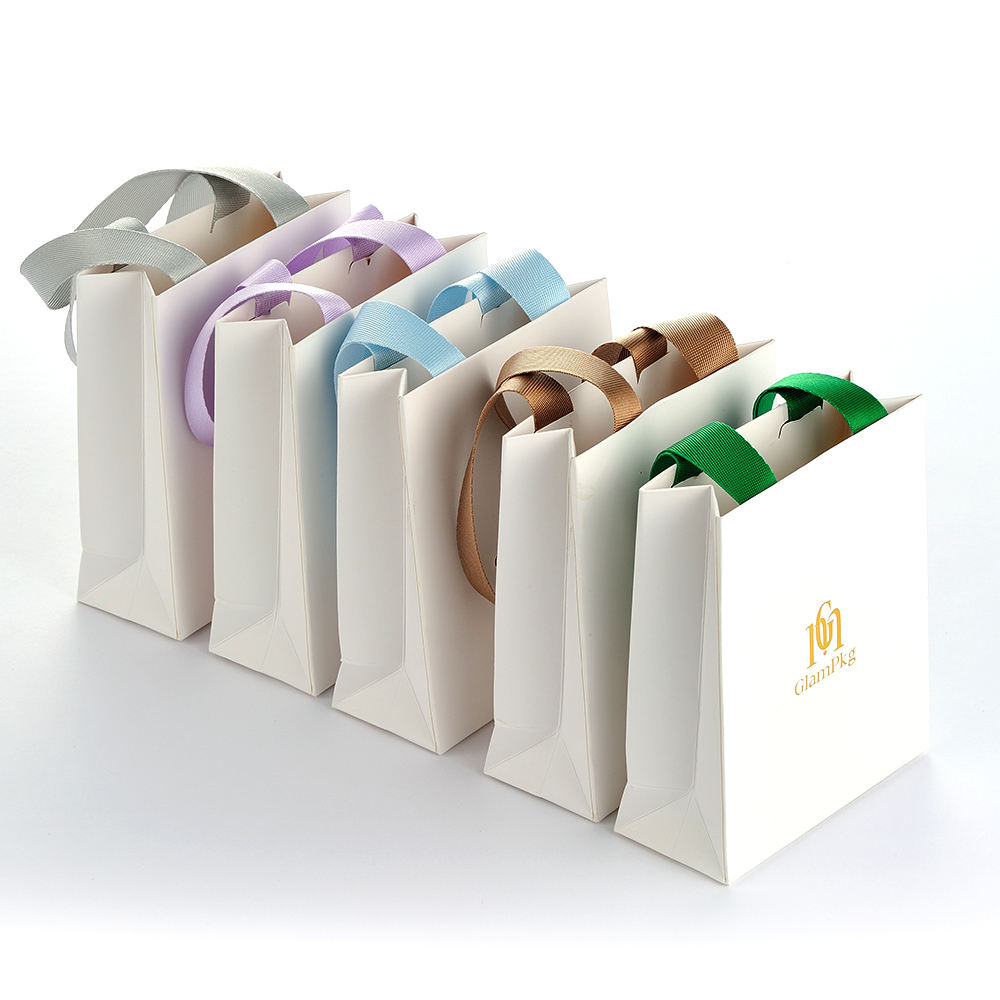 ถุงสีขาว พร้อมตัวเลือกสีของหูหิ้ว