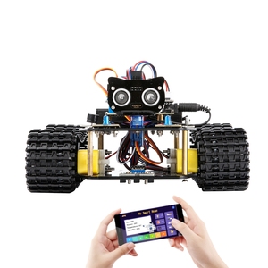 WiFi ESP32 4WD Smart Robot Tank Programmier bar für Arduino-kompatibles Kit mit Sensor modulen Coding Tutorials für Kinder Robotik