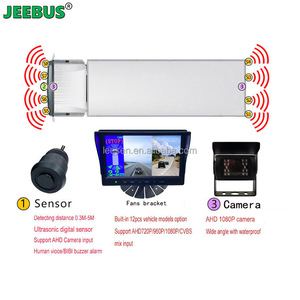 Sistema de sensor de estacionamiento para camiones de servicio pesado Cámara trasera delantera de alta calidad 1080P con sistema de 8 sensores con monitor de 2CH 7" - Product Image 6