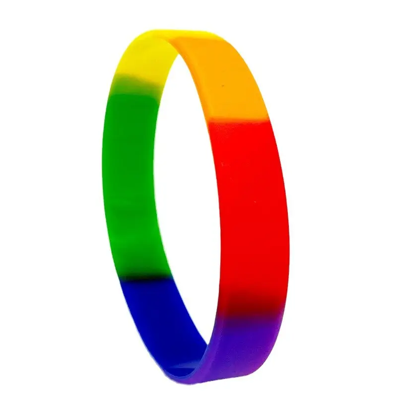 New Arrival Custom LGBT Wristband Rubber Silicone Bracelets