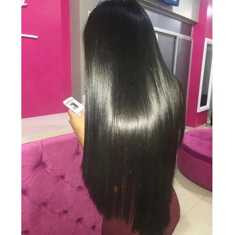 Extensiones de cabello humano peruano para mujer, mechones de pelo lacio natural virgen, venta al por mayor, paquete de extensión de cabello humano barato