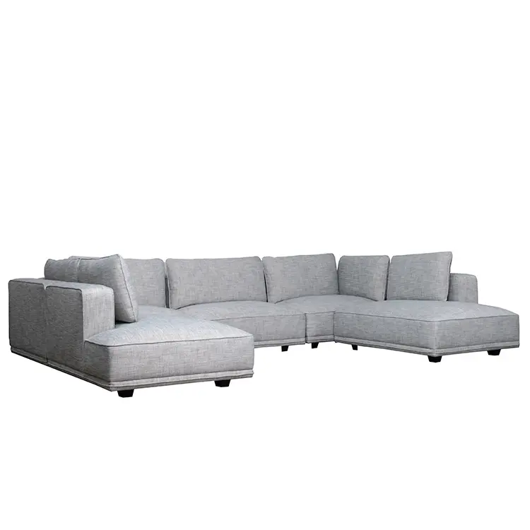 Oturma odası için lüks gri Modern kesit kanepe-satış moda