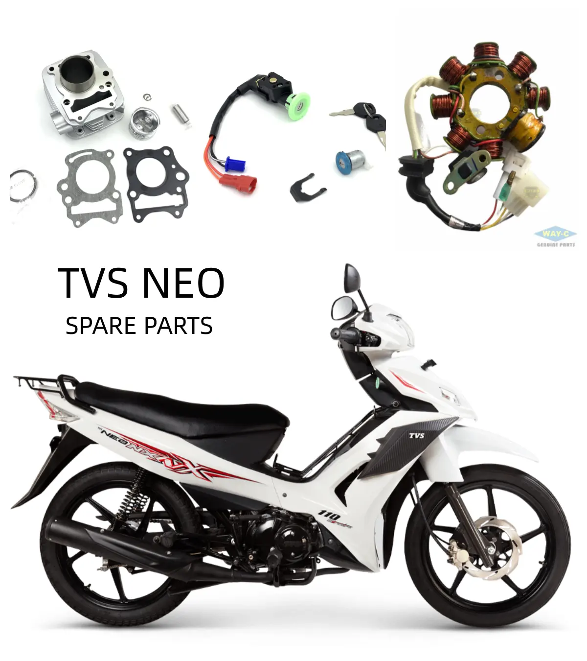 אופנוע חלקי חילוף אביזרים עבור טלוויזיות NEO 110