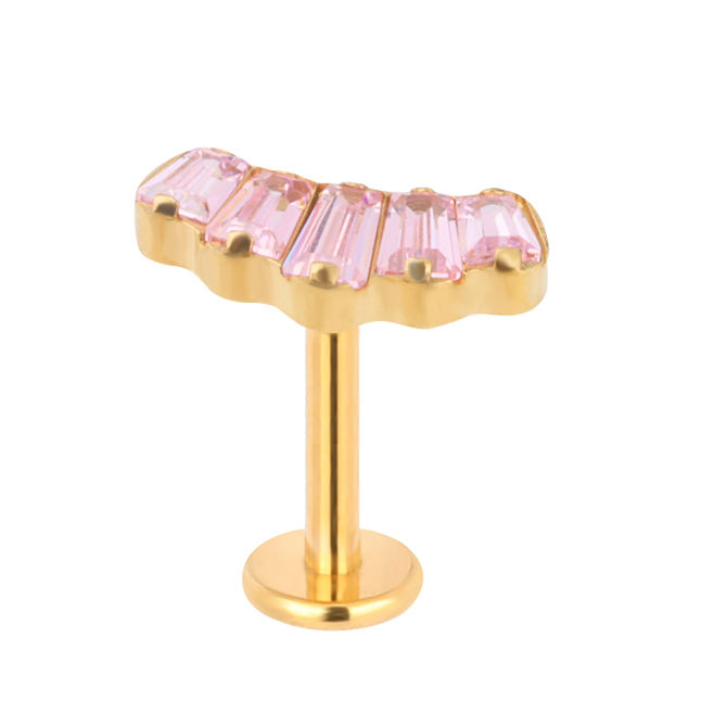 TB-0544 Gold+Pink 1.2*8mm