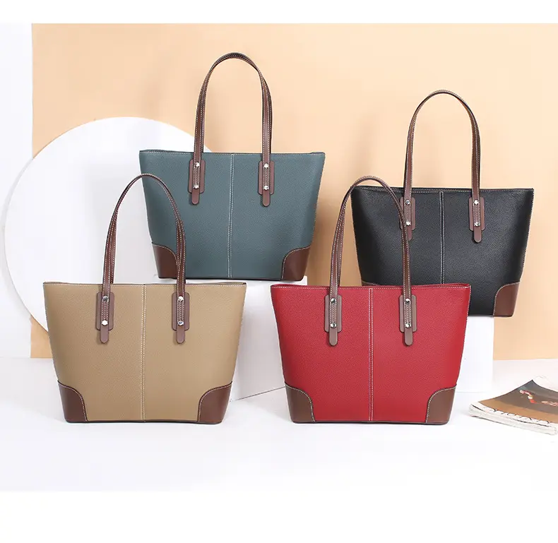 Công Suất Lớn Da Bò Da Chính Hãng Vai Duy Nhất Túi Crossbody Phụ Nữ Túi Xách Tote Túi