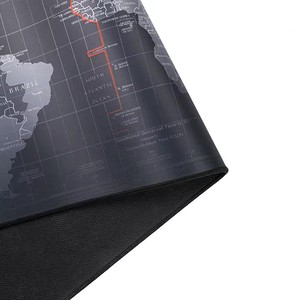 Alfombrilla de ratón negra pura simple supergrande de alto valor, alfombrilla de teclado acolchada con borde de bloqueo. - Product Image 3