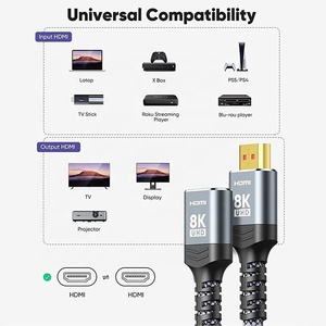 Kabel 8K 60Hz 4K 120Hz 48Gbps 18Gbps HDMI 21 20 Male to Female Extension Cable Adapter M F 0.5M 1M 1.5M 2M 3M 5M for Monitor
