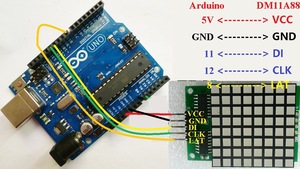 DM11A88 8*8 Square Matrix Rote LED-Anzeige punkt modul 74 hc595 Laufwerk für Arduino für UNO PRO MEGA2560 DUE Himbeer-Pi