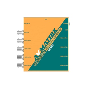 AVMATRIX SD2080 2x8 HDMI <strong>SDI</strong> Video <strong>Splitter</strong> Converter Multiformat Distribution Amplifier for Broadcast Studio Live Streaming