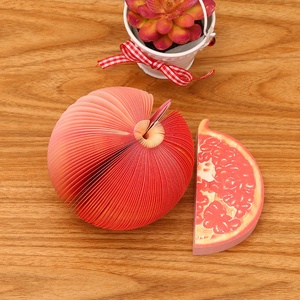 可爱餐桌装饰贴记事本自粘记事本套装3D果蔬造型不粘记事本 - Product Image 5