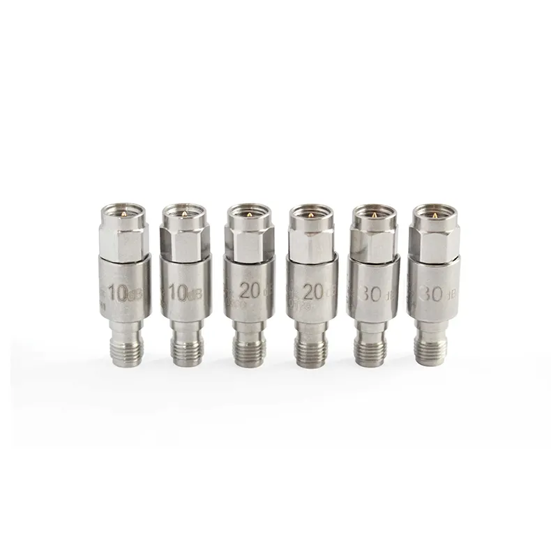 High-quality 50 Ohm 20db DC Attenuators Male To Female Passivated Stainless Steel Body Rated To 2 Watts 20 Db Dc Attenuator
