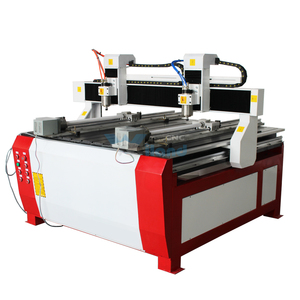 Çift kafa freze kesicisi 1500W bilgisayar sayısal kontrol akrilik gravür aracı PVC kesme makinesi 1212 2 döner eksen ile - Product Image 2