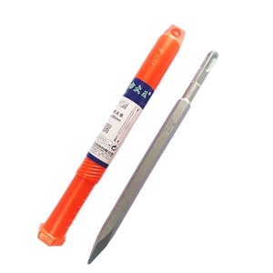 Pahat batu pahat datar ujung elektrik, diperpanjang empat lubang 40CR pegangan baja persegi/bulat pisau datar & ujung runcing penggunaan batu - Product Image 2