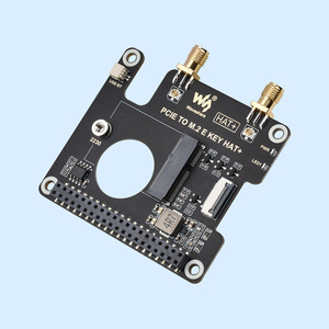 PCIe M.2 E Key HAT Compatible <strong>Raspberry</strong> <strong>Pi</strong> 5 NGFF (M.2 E Key) Wireless NIC USB <strong>Bluetooth</strong> Connection HAT Board Package Included