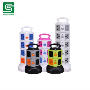 Multi Presa di corrente Desktop di Estensione Presa di Corrente con Interruttore USB Torre di Presa