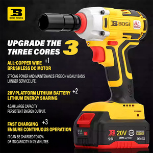 Bosi không chổi than cờ lê điện lithium sạc cờ lê, tác động Xe Sửa chữa chân tay khung thợ mộc ổ cắm không khí pháo bán buôn - Product Image 5