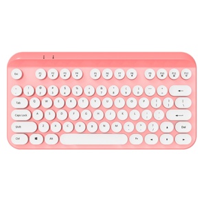 Custom Colors Retro Typewriter Round Key Wireless BT <strong>Keyboard</strong> 77 Keys Macaron Portable <strong>Keyboards</strong> for PC Laptop Win/<strong>iOS</strong>/Android - Product Image 3