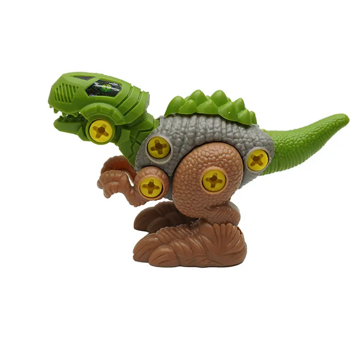 Atacado Plástico Mini Puzzle DIY 3D Dinossauro Toy Figura Cápsula Twist Egg Brinquedos Presente