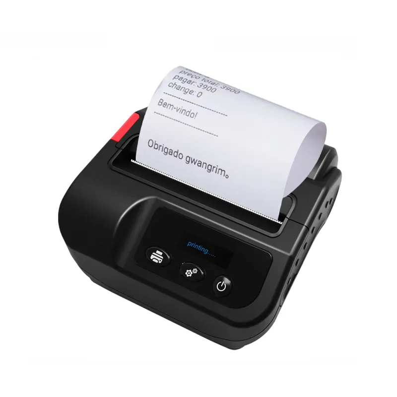 3inch thermal micro small printer machine supermarket qr code stickers roll label printer