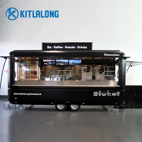 Kitlalong экстрактор пищевых трейлеров, Электрический Передвижной Прицеп для еды, система для приготовления салатов, холодильник, грузовик для еды