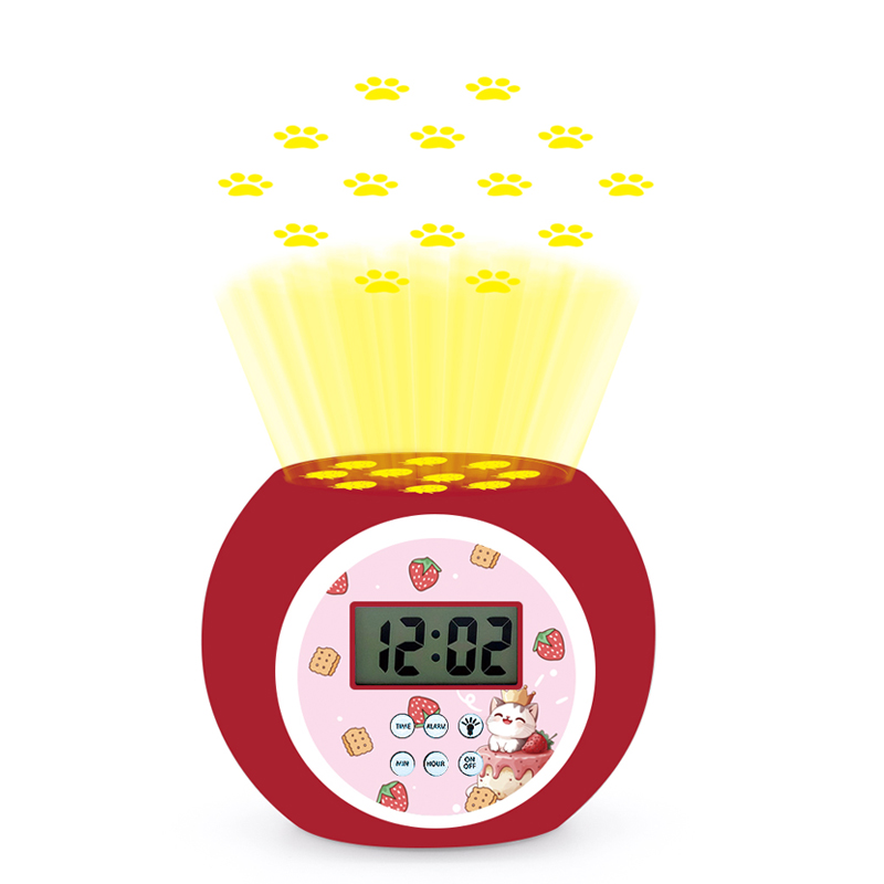 Projektor Wecker Nachtlicht mit Timer LCD-Bildschirm Batterie betriebener digitaler Wecker für Kinder Schlafzimmer Mädchen Jungen Geschenk - Product Image 2