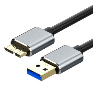 สาย USB3.0ข้อมูลสีดำสั้นเป็น Micro B สาย USB 3.0 30 AM เป็น Micro USB 0.5M สำหรับฮาร์ดดิสก์ไดรฟ์ - Product Image 1