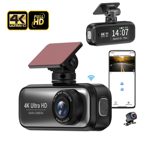 Dual Lens Night Vision e G-Sensor Suporte WIFI Car DVR App Compatível 4k Video <span class=keywords><strong>Recorder</strong></span> Dash Cam Câmera Dupla