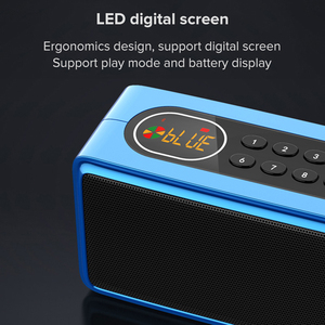 Altavoz Portátil con Bluetooth S208, con pantalla LED grande, panel de números, salida de 12 W, compatible con Radio FM, tarjeta TF, entrada auxiliar para exteriores - Product Image 3