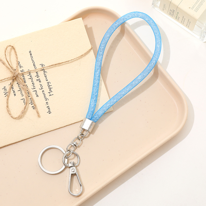 K3431 ห่วงตาข่ายเจาะหัก จี้เชือก แผ่นหัวเข็มขัด สีน้ำเงินเข้ม