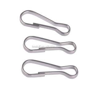 Clip a molla in acciaio inossidabile di alta qualità con gancio a scatto in argento tono cordino a molla a scatto Clip - Product Image 1