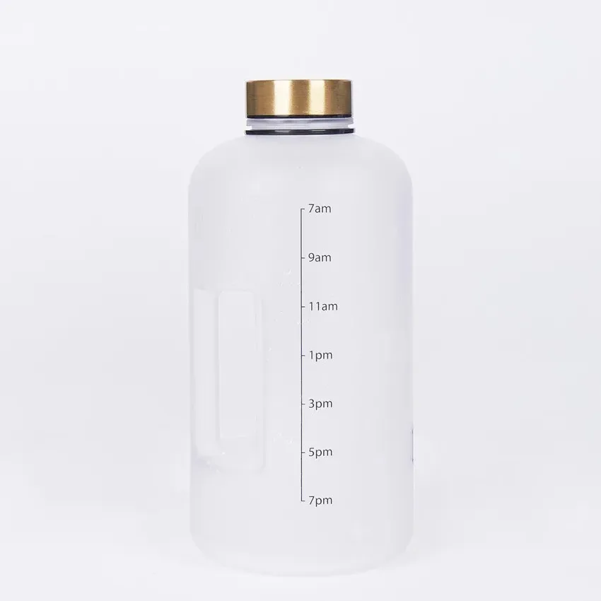 2020 bottiglia d'acqua da gallone più popolare BPA Free 2.2 l bottiglia d'acqua 2.2l con indicatore di tempo