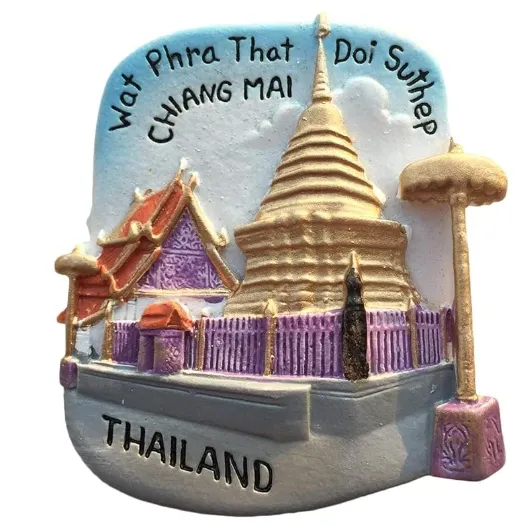 เรซิ่น 3D ประเทศไทย ฉางไม แม่เหล็กตู้เย็น ของที่ระลึกการท่องเที่ยว