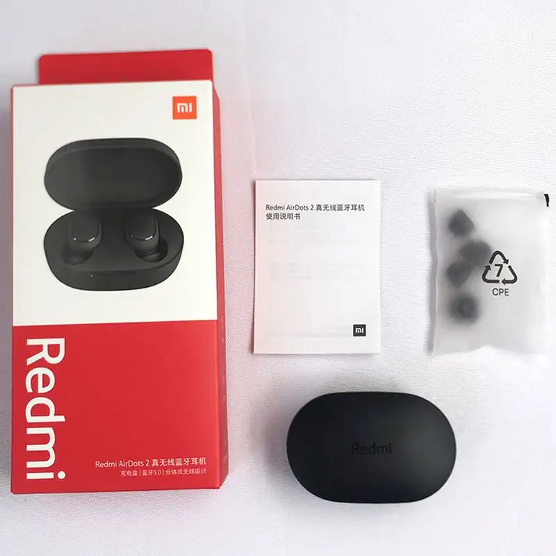 Xiao mi airdots 2 versión global en auriculares a prueba de agua auriculares inalámbricos redmi TWS