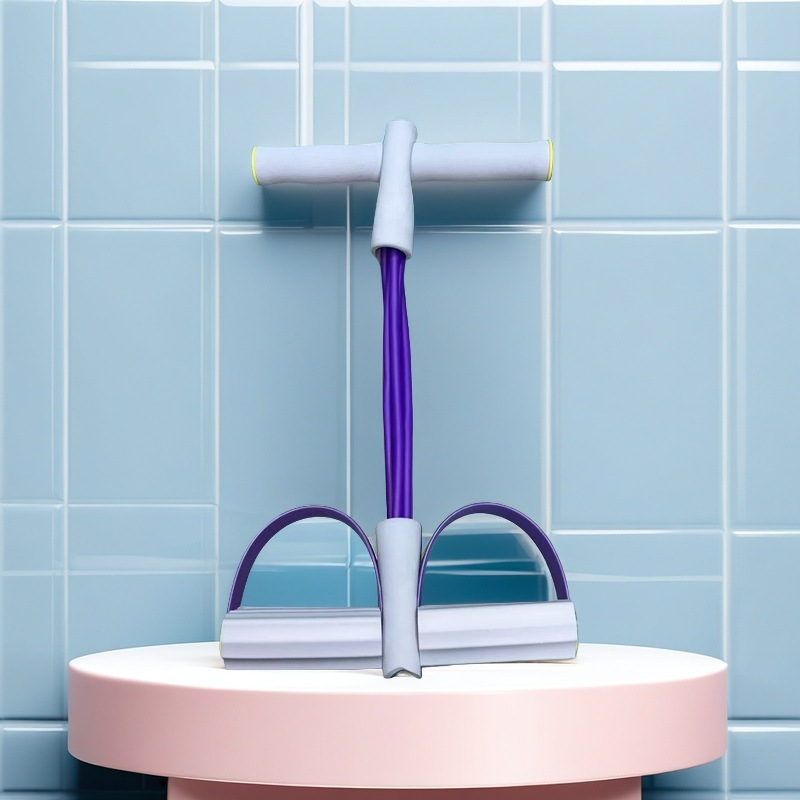 Modèle anti-casse en PVC à quatre tubes, coloris gris-violet à blocs de couleurs.