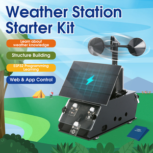 ACEBOTT IOT Wetters tation Starter Kit Wind geschwindigkeit Temperatur Luft feuchtigkeit überwachung Wetter vorhersage und Barometer für ESP32 Arduino
